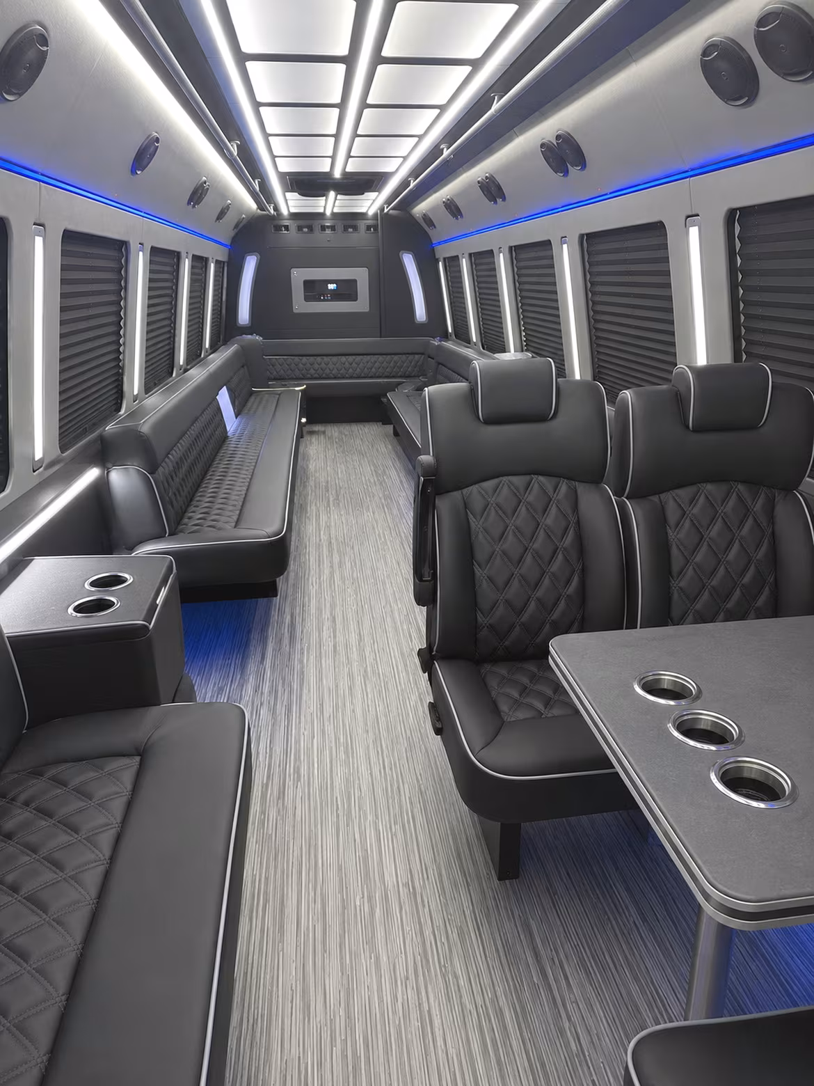 hillsboro 25 passenger party bus inside