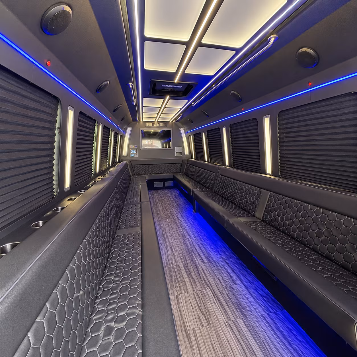 hillsboro 30 passenger party bus interior
