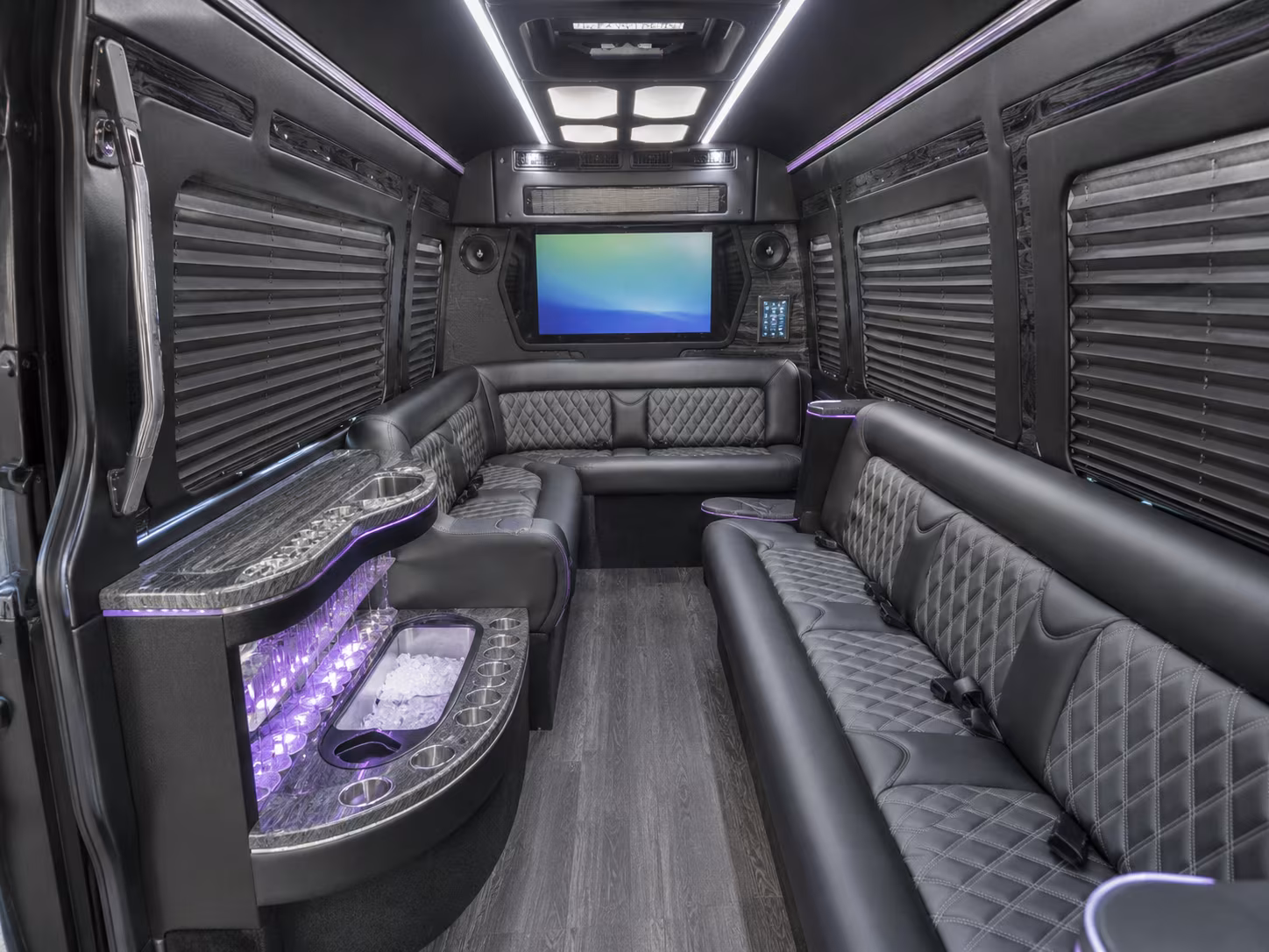 hillsboro 40 passenger party bus inside