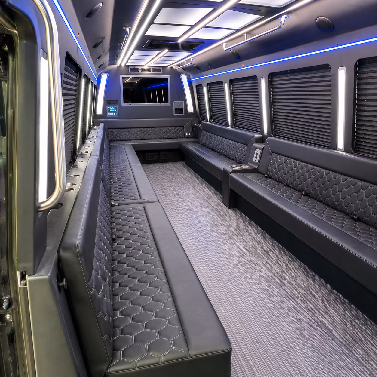 hillsboro 40 passenger party bus interior